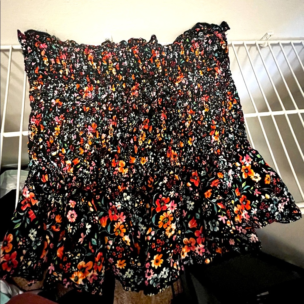 Rue 21 Black Tube Top with Ruffles